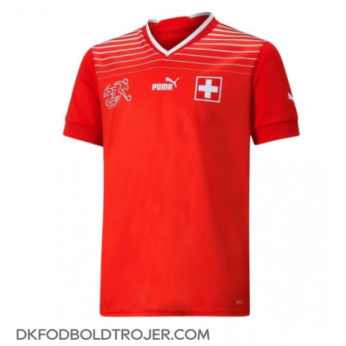 Billige Schweiz Granit Xhaka #10 Hjemmebane Fodboldtrøjer VM 2022 Kortærmet